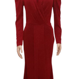 Asrima Red Long Gown With Slit Size 40