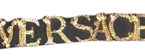 Gold Versace Black Elastic Belt