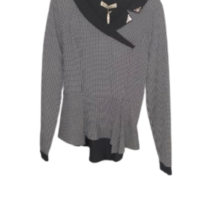 Acr Fashion Black And White Dotted Blazzers Size 38