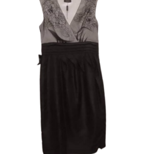 Alexon Black And White Sleeveless Short Gown