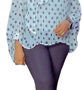 Uk White Top With Black Pokerdot  Top