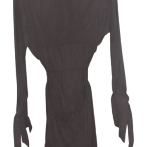 Uk Black Long Top With Opened Back Size L