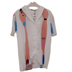 Jennyfer Garment White Plitted Trouser 2pcs Size L