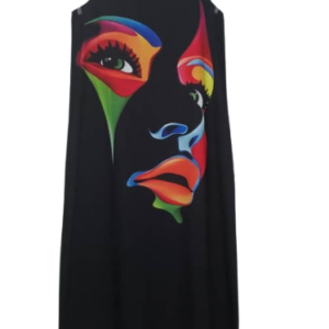 Uk Black  Gown With Face Design Size  L