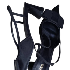 Zara Black Sandals With Bow Size 40