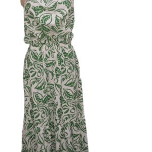 Uk Green And White Pinafore Gown