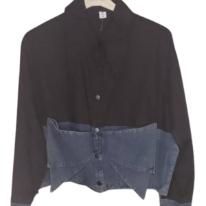 Asy Fashion Black & Blue Top