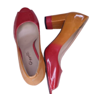 Gizzelli Shoes Burnt Orange And Red Cover Shoe With Open Toe Size 41