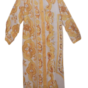 Uk Yellow And White Long Free Gown