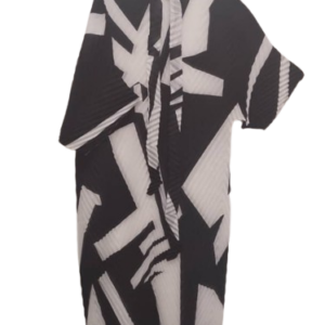 Miyaki Black And White Gown