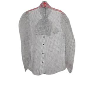 Tugce & Ece Collection Grey And Black Polka Dotted Top Size 38