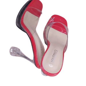 Maiernisi Red Heel Slippers With Transparent Cover Size 39
