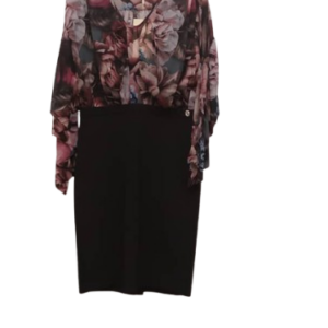 Lasagrada Black Multicolor Short Gown Size 40