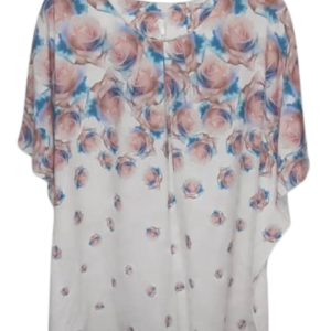 X&t Fashion White Multicolor Top Size Uk14