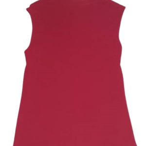 Oreya Red Turtleneck Sleeveless Polo Size L