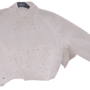 Asy Fashion White Stoned Top