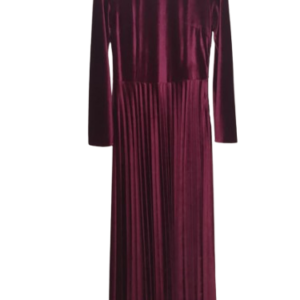 Avzem Wine Longsleeve Plitted Long Gown Size 42