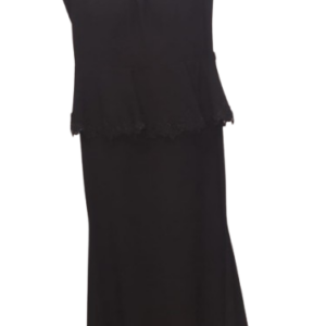 Fervente Black Sleeveless Long Gown Size 46