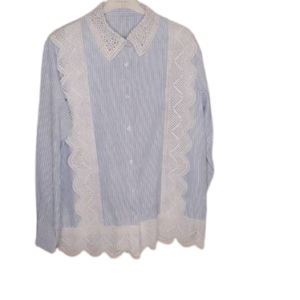 Uk White And Blue Stripe Top