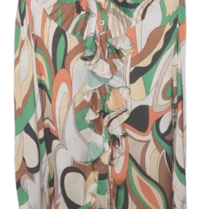 Lumiance Green Multicolor Top Size M