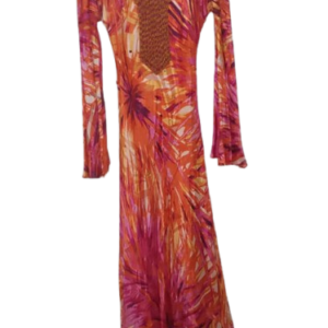 Uk Orange And Pink Long Gown
