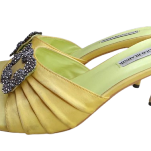Manolo Blahnik Yellow Slippers Size 41
