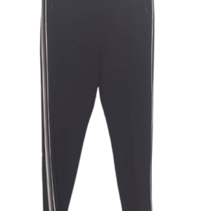 Kadelli Collection Black Trouser With White & Gray Stripes By Side Size 50