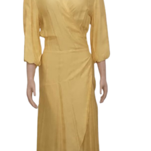 Yessica Premium Yellow Wrap Gown Size 42
