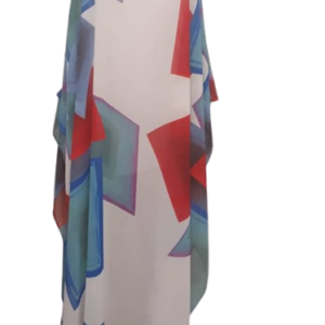 Klass White Multicolor Long Top Size 10