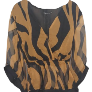 Tugce & Ece Black And Yellow Top Size 38