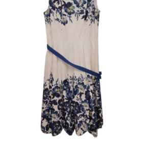Sophie Gray White And Blue Gown Size 10