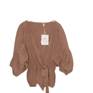 Moments Coffee Brown Plitted Top