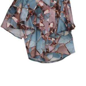 T & D Collection Peach And Blue Trouser 2pcs