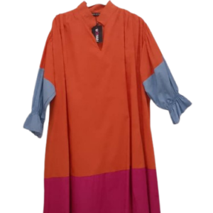 Haniqa Orange,pink And Blue Gown Size 48