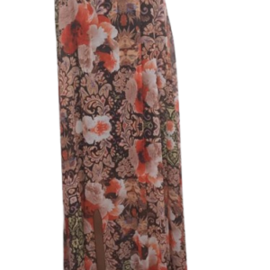 Home Store Black And Orange Sleeveless Gown Size 40