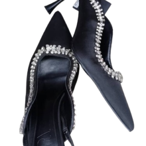 Zara Black Sandals With Sliver Design Size 42