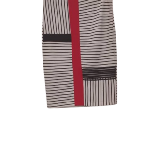 Fervente White Skirt With Red And Black Design Size 40