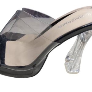 Maiernisi Black Heel Slippers With Transparent Cover Size 40