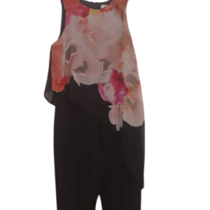 Wallis Black Multicolor Jumpsuit Size Uk 14