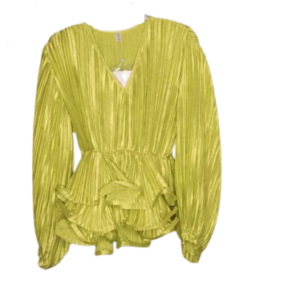 Moments Lemon Plitted Longsleeve Top