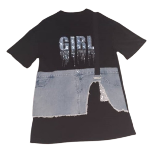 Girl Black & Jean Polo