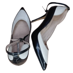 Studio Tmls Black And White Heel Cover Shoe Size 38