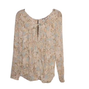 Ny Collection Floral Patterned Top Size L