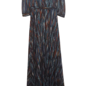 Behcetti Italia  Blue Multicolor Long Gown Size Uk 14