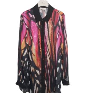 Gg London Butterfly Patterned Stoned Top Size Size Uk 14