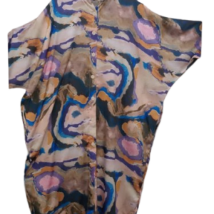 Haniqa Purple Multicolor Gown Size 50