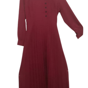 Dmn Marrow Red Long Plitted Gown Size Uk 14