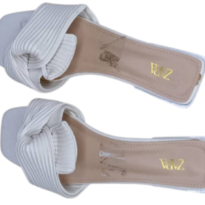 Zara White Flat Slippers Size 39