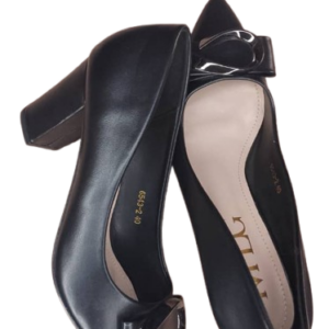 Mflg Black Block Heel Cover Shoe Size 40