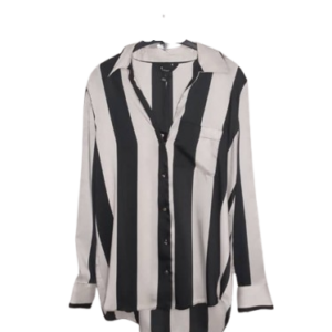 River Island London Black And Cream Top Size Uk 12